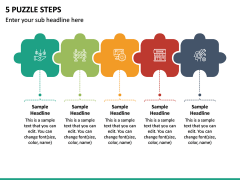 5 Puzzle Steps PPT Slide 2
