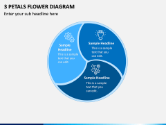 3 Petals Flower Diagram PPT Slide 1