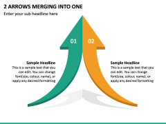 2 Arrows Merging Into One PPT Slide 2