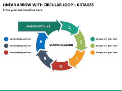 Linear Arrow With Circular Loop - 6 Stages PPT Slide 2