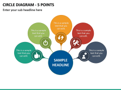 Circle Diagram - 5 Points PPT Slide 2