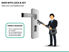 Man With Lock & Key PPT Slide 2