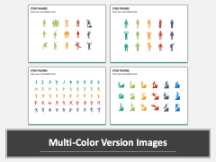 Stick Figures Multicolor Combined