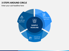 3 Steps Around Circle PPT Slide 1