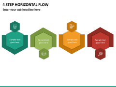 4 Step Horizontal Flow PPT Slide 2
