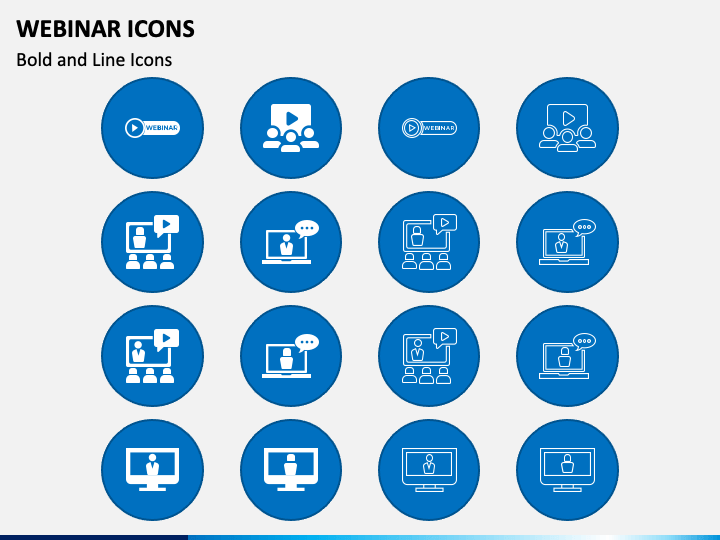Webinar Icons PPT Slide 1