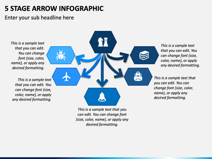5 Stage Arrow Infographic PPT Slide 1