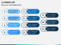 11 Points List PPT Slide 1