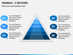 Triangle – 6 Sections PPT Slide 1