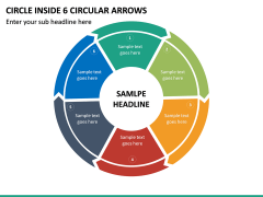Circle Inside 6 Circular Arrows PPT Slide 2