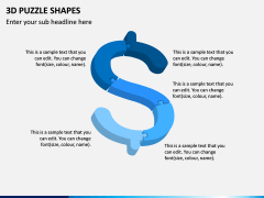 3D Puzzle Shapes PPT Slide 13