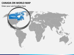 Canada on World Map PPT Slide 2