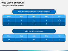 9/80 Work Schedule PPT Slide 1