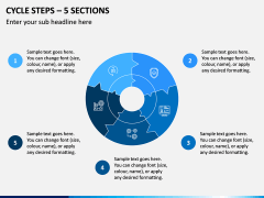 Cycle Steps – 5 Sections PPT Slide 1