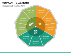 Nonagon - 9 Segments PPT Slide 2