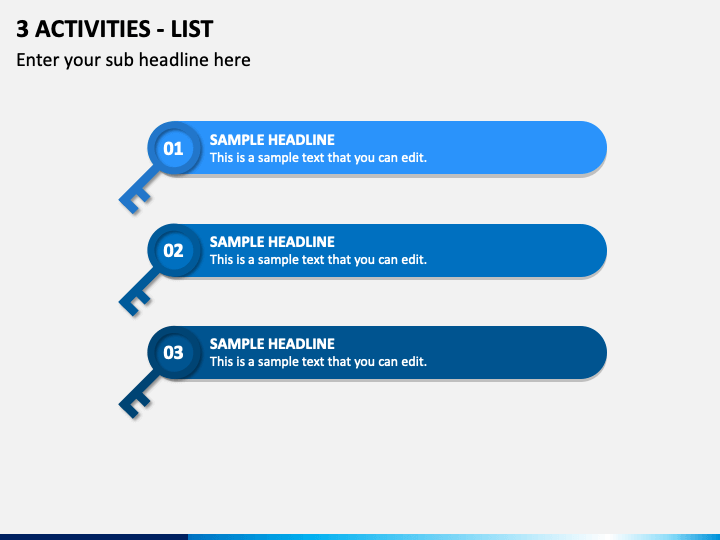 3 Activities List PPT Slide 1