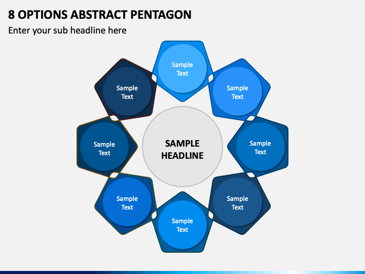8 Options Abstract Pentagon PPT Slide 1