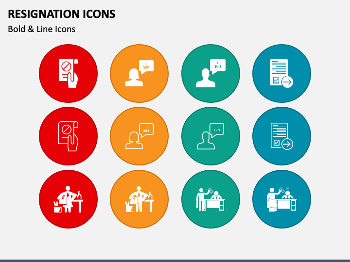 Resignation Icons PPT Slide 1
