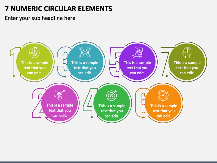 7 Numeric Circular Elements PPT Slide 2
