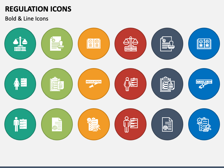 Regulation Icons PPT Slide 1