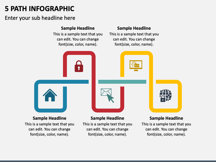 5 Path Infographic PPT Slide 1