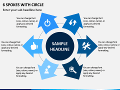 6 Spokes with Circle PPT Slide 1