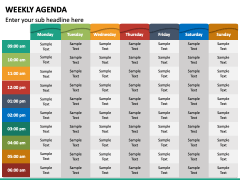 Weekly Agenda PPT Slide 3
