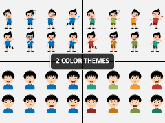 Boy Facial Expression PPT Cover Slide