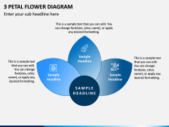 3 Petal Flower Diagram PPT Slide 1