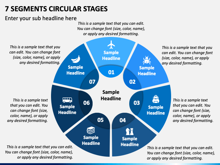 7 Segments Circular Stages PPT Slide 1