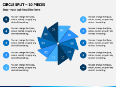 Circle Split – 10 Pieces PPT Slide 1