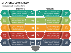 5 Features Comparison PPT Slide 2