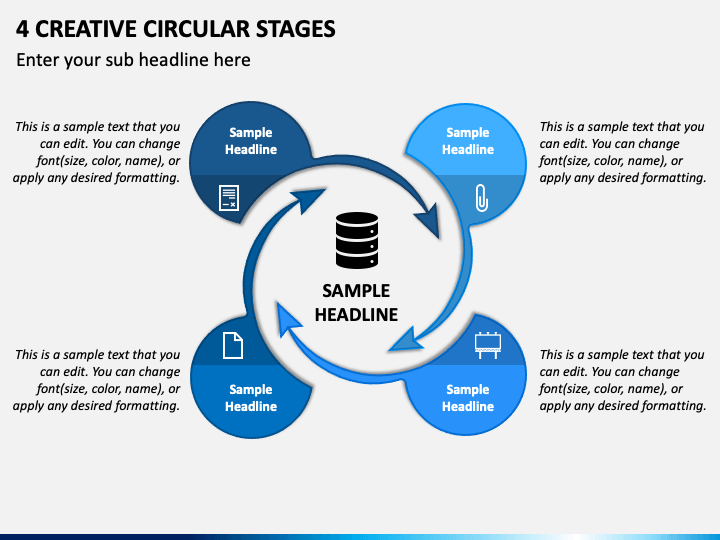 4 Creative Circular Stages PPT Slide 1