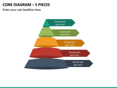 Cone Diagram – 5 Pieces PPT Slide 2