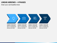 Linear Arrows – 4 Phases PPT Slide 1