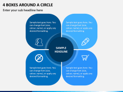 4 Boxes Around a Circle PPT Slide 1