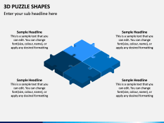 3D Puzzle Shapes PPT Slide 12