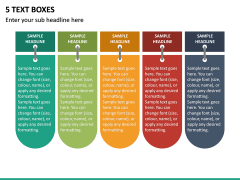 5 Text Boxes PPT Slide 2