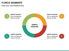 4 Circle Segments PPT Slide 2
