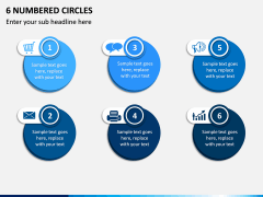 6 Numbered Circles PPT Slide 1