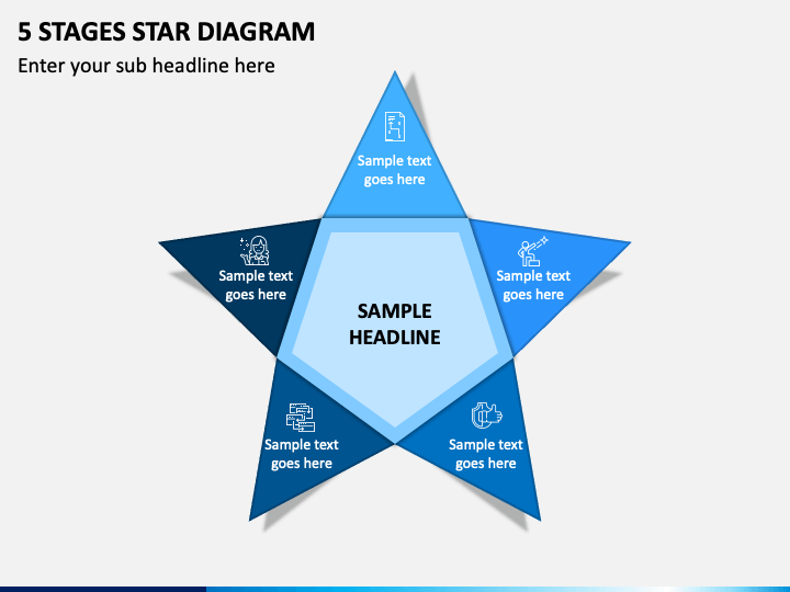 5 Stages Star Diagram Slide 1