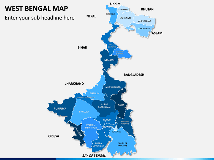West Bengal Map PPT Slide 1