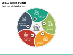 Circle With 5 Points PPT Slide 2