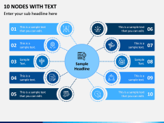 10 Nodes With Text PPT Slide 1