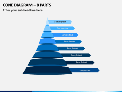 Cone Diagram – 8 Parts PPT Slide 1