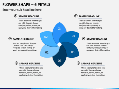 Flower Shape – 6 Petals PPT Slide 1