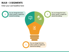 Bulb - 3 Segments PPT Slide 2