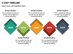 5 Step Timeline PPT Slide 2