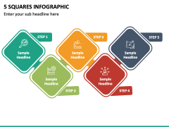 5 Squares Infographic PPT Slide 2