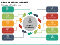 Circular Arrow 10 Phases PPT Slide 2